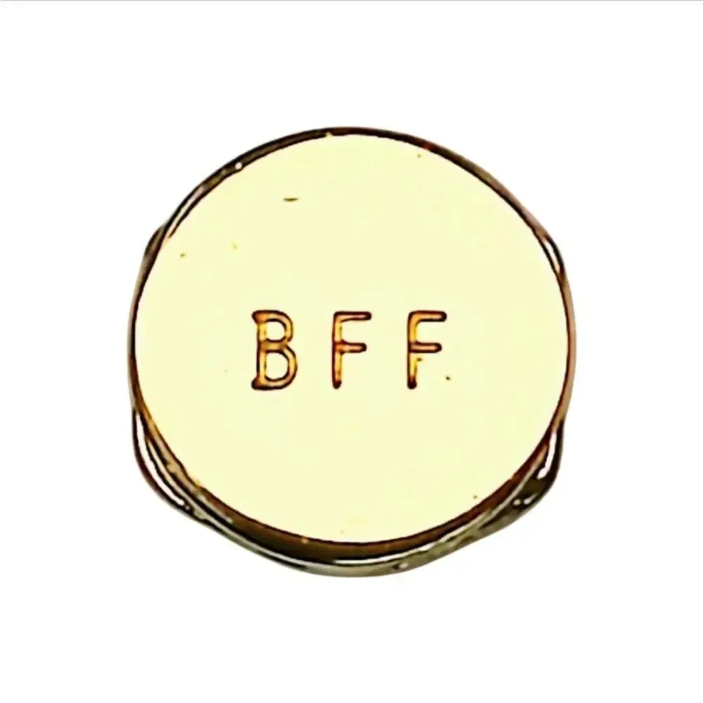 Keep Collective BFF Best Friends Forever Disc Gold Slide Key Bracelet Charm New